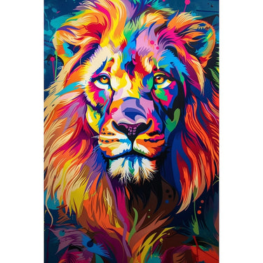 Colorful Lion Canvas
